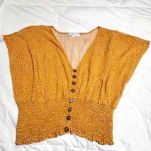 Gold Polka Dot Cropped Top